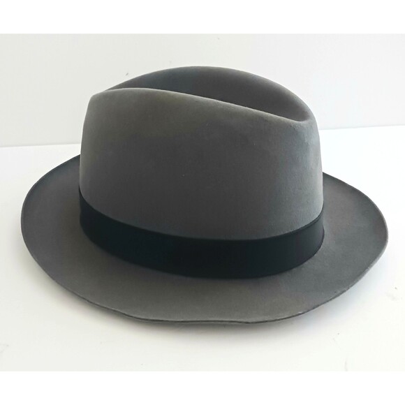 VTG Phil Forstadt Platinum Gray Beaver Stately Fedora Sz L - Picture 7 of 14